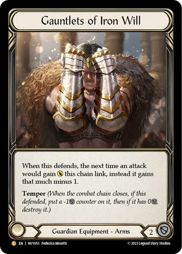 Gauntlets of Iron Will [HVY053] (Heavy Hitters)  Cold Foil