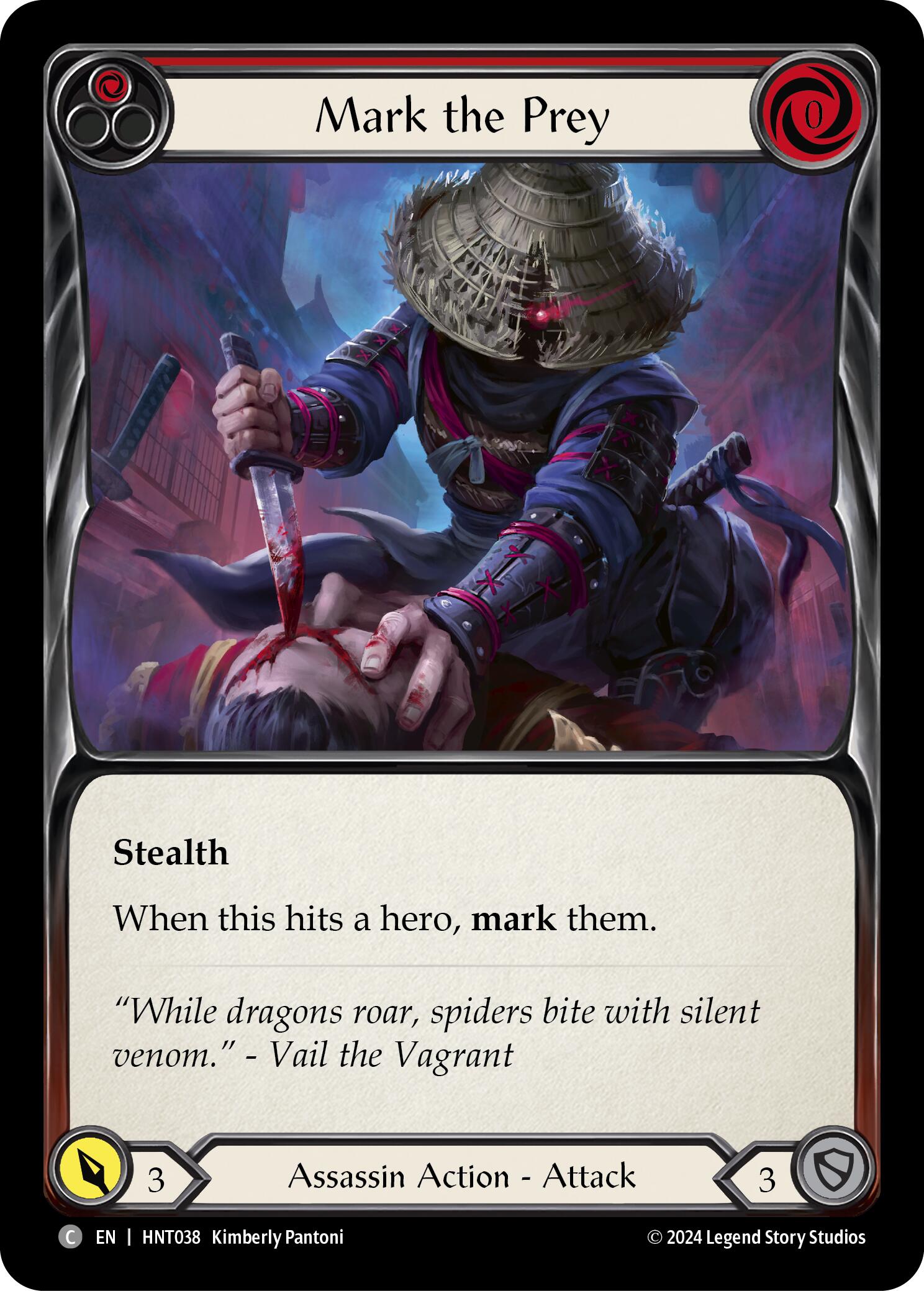 Mark the Prey (Red) [HNT038] (The Hunted)  Rainbow Foil