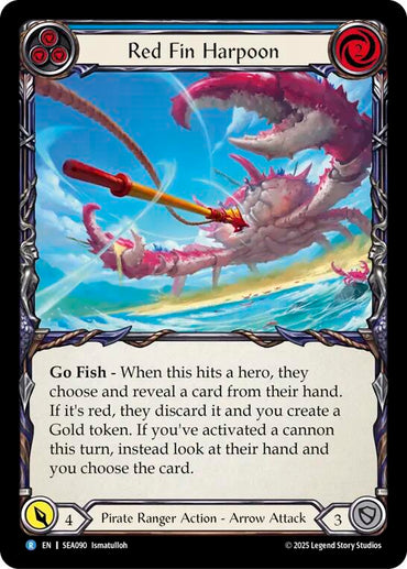 Red Fin Harpoon [SEA090] (High Seas)  Rainbow Foil