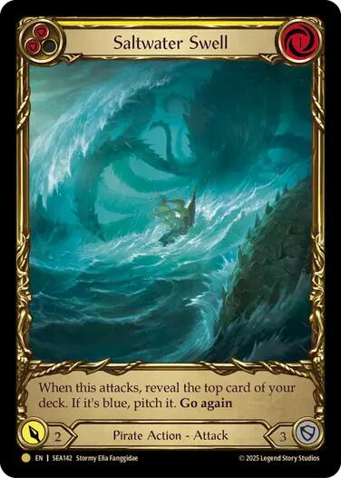 Saltwater Swell (Yellow) (Treasure) [SEA143] (High Seas)  Cold Foil