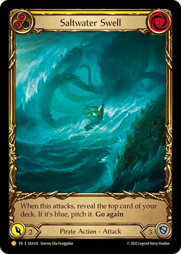 Saltwater Swell (Yellow) (Treasure) [SEA143] (High Seas)  Cold Foil